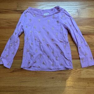 OshKosh B'gosh Purple Long Sleeve Tee with Gold Accents